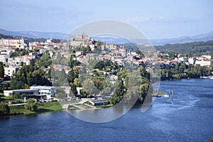 Views of Tuy and the MiÃÂ±o river from ValenÃÂ§a do minho, Portugal