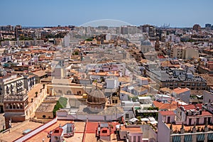 Views of Valencia from the tower of Valencia\'s main Cathedral