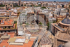 Views of Valencia from the tower of Valencia\'s main Cathedral photo