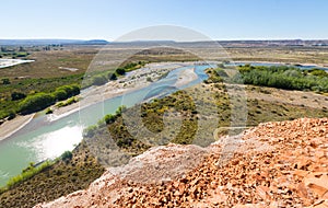 Views of valley of river in Paso de Indios photo