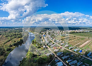 Views of the villages on the river Mologa. photo