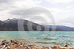 Views of Wanaka lake. Snow, stones and water. South Island, New Zealand