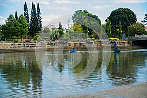 Views of the water and the reflection. Phan Thiet.Vietnam