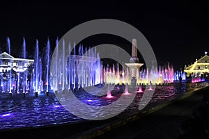 Vigan, electric musical illuminated fountain show