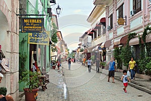 VIGAN, PHILIPPINES - JULY 25, 2015 : Historic Town of Vigan. Vigan is a UNESCO World Heritage Site