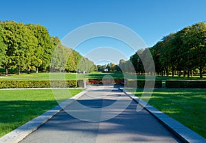 Vigeland park in Oslo during beautiful autumn day