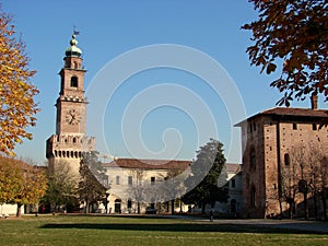 Vigevano castle and tower