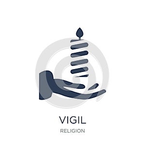 Vigil icon. Trendy flat vector Vigil icon on white background fr