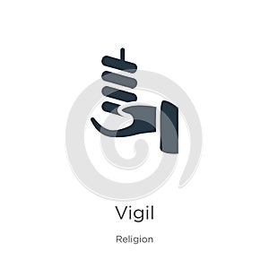 Vigil icon vector. Trendy flat vigil icon from religion collection isolated on white background. Vector illustration can be used