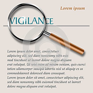 A vigilance graphic as a page layout design