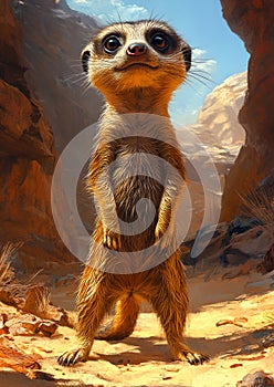Vigilant Meerkat on Desert Watch photo