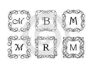 Vignette and frames collection for jewellery store, wedding design, menu card, restaurant, cafe, hotel, logo templates, monogram