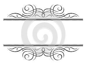 Vignette penmanship decorative frame