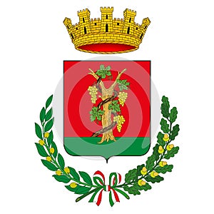 Vignola city municipal coat of arms, Modena, Italy