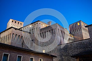 Vignola medieval center arcades and castle