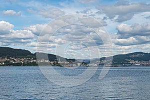 Vigo bay landscape in spring
