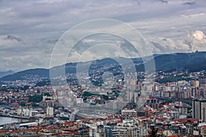 Vigo, Galicia, Spain.View from the viewing platform for the beautiful city of Vigo.. Infrastructure, architecture.