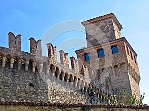 Vigoleno medieval castle part of the most beautiful italian borough circuit Ladyhawke location photo