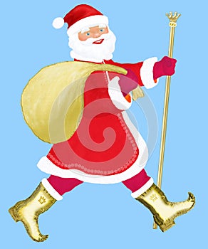 Vigorous Santa Claus photo