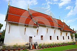 The Viharn of Wat Phra That Chang Kham Worawihan Temple Complex, Nan province, Thailand