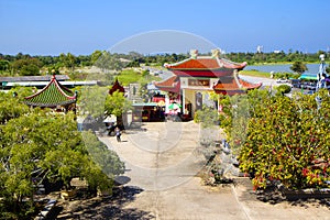 Pattaya, Thailand,  Viharnra Sien Chinese Temple. Main gate. photo
