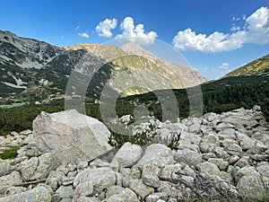 Vihren peak form Okoto lake view