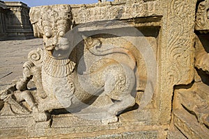 Vijayanagar symbol at Hampi world heritage site, Hampi, Karnataka.