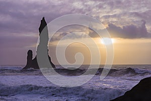 Vik Rock formation in Iceland