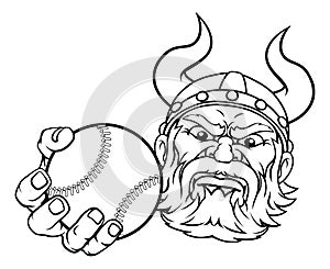 Viking Baseball Ball Sports Mascot Cartoon