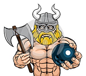 Viking Bowling Sports Mascot