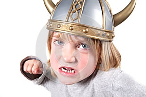 Viking child helmet isolated