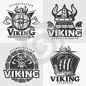 Viking Design Emblem Set