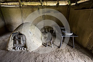 Viking dwelling, kitchen with oven