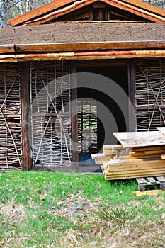 A Viking-era longhouse with oak and clay