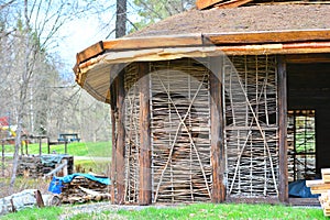 A Viking-era longhouse with oak and clay