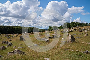 Viking graveyard, Lindholm Hoeje, Aalborg, Denmark