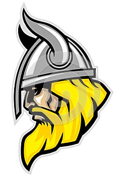 Viking head mascot photo