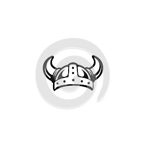 Viking helmet icon vector,Writer illustration, for Boat Ship, Cross Fit, Gym, Game Club, Sport