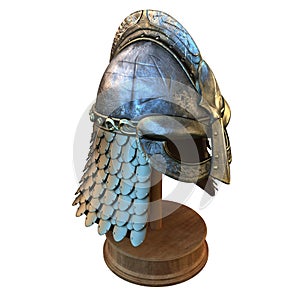 Viking helmet isolated on a white background