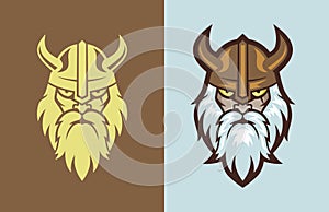 Viking Knight mascot Logo template