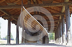 Viking Longboat in Dalarna , Sweden photo