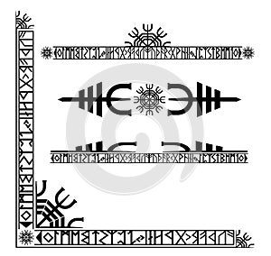 Viking runic decorations