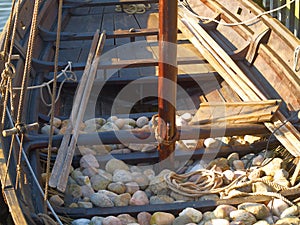 Viking ship ballast stones photo