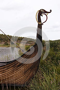 Viking ship on lake Vaenern