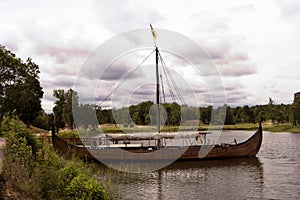 Viking ship on lake Vaenern