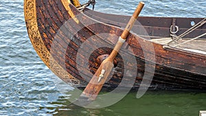 Viking ship rudder