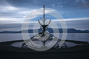 Viking ship sculpture in Reykjavik