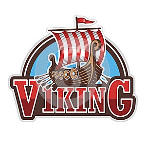 Viking ship sport logo