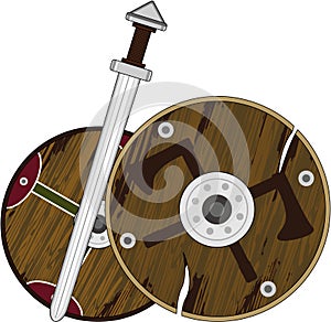 Viking Sword and Shields