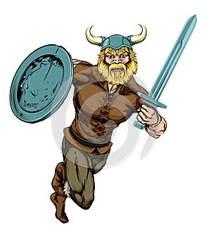 Viking Sword Warrior mascot